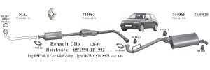 RENAULT CLIO I ORTA EGZOZ SPİRALLİ 1.2İ - 1.4 (1992-98)