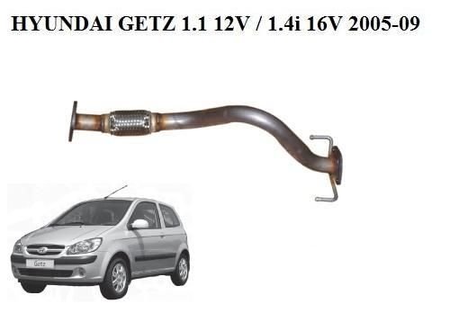 HYUNDAİ GETZ ÖN ARA BORU SPİRALLİ  1.1İ - 1.4İ(2005 - 09)