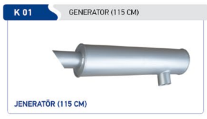 12000 KW lik jeneratör egzoz susturucu