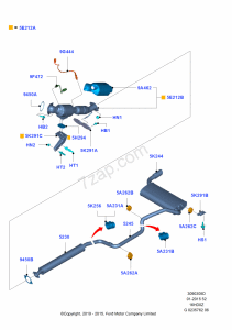 FORD  FOCUS  KATALİTİK KONVERTER  KATALİZÖR CMAX 1.6İ SCTİ ECOOBOOST 1596 CC 110 KW / 150 CV JODA / JODB 1.6  2011>...