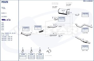 MAN TGM TGL KATALİZÖRLÜ EGZOZ  SUSTURUCU