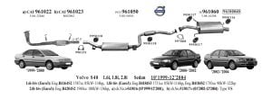 VOLVO S40- V40 ORTA EGZOZ  1.8 - 2.0 16V (1996-1999)