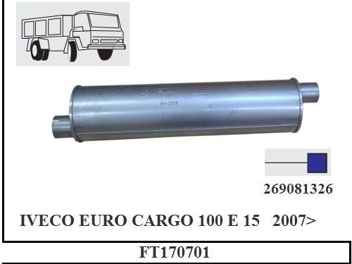 İVECO EUROCARGO  EGZOZ SUSTURUCU 100 E 15,  2006>...