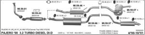 MİTSUBİSHİ PAJERO ORTA EGZOZ 2.8 -  3.2 DI - TD (2000 - 06)