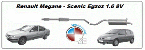 RENAULT MEGANE - SCENIC  EGZOZ 1.6 8V K7M (1996 - 02)