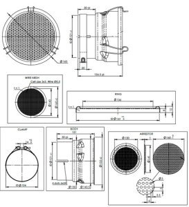 EGZOZ KIVILCIM ÖNLEYİCİ ALEV KESİCİ (116-125mm Çap Arası)