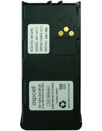 Aselsan 4411 ve Aselsan 4711 3250 mAh Li-İon Telsiz Bataryası