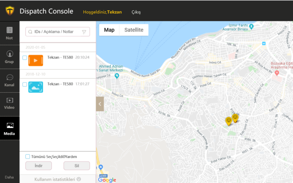 Caltta, TelsizNet, Telox, Telosystems markalar için Bas Konuş Yönetici Konsolu - Dispatcher Yıllık Abonelik Ücreti