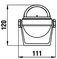 RIVIERA BS2 STELLA BRAKETLİ PUSULA Ø65MM SİYAH