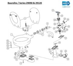 Jabsco Tuvalet için Sap Salmastrası 2000 Serisi
