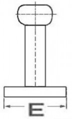 Tekne Koç boynuzu 310 mm, Krom,  Model Nordik.