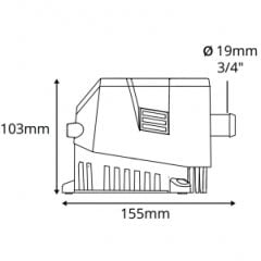 Attwood Sahara Mk2 Otomatik sintine pompası, 12V, 800gph