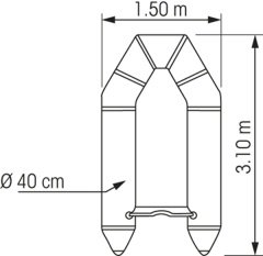 Plastimo MS-310-1, Katlanır Fiber tabanlı Şişme Bot