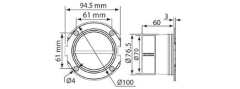 Havalandırma konektörü düz 76 mm beyaz