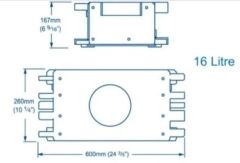 Whale GT1620B Duş-lavabo su toplama Tankı 16 lt