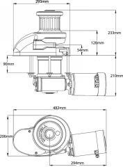 Maxwell RC12-10 1200W 24V 10mm Tamburlu Dik Irgat