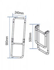 Şişme Bot İçin Aluminyum Katlanır Merdiven 240X900