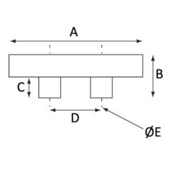 Plastik Koç Boynuzu-Jib Sheet Cleat 150mm