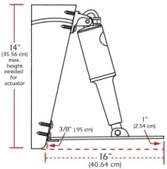 Lenco elektro-mekanik flap sistemi Süper Strong 24V