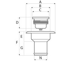 Plastik Dolum Kapağı Ø38mm Benzin