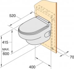 Vetus elektrikli Maceratörlü tuvalet HATO model