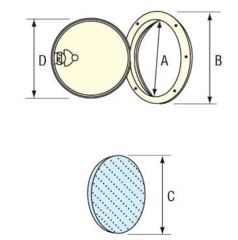 Kontrol Hatch Beyaz Ø185mm