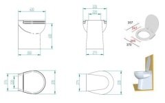 Planus Artıc C,12V Beyaz Taş, Taharet kitli, Tuvalet