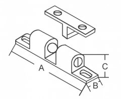 Kapı, dolap için Stoper-çıtçıt, Krom, 10*50mm