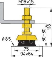 Vetus esnek motor takozu K25