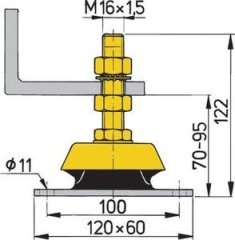 Vetus esnek motor takozu K50/75/100