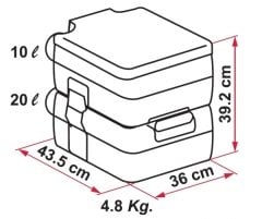 Tekne Karavan Kamp için Portatif tuvalet 30 litre