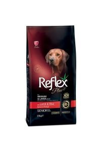 Reflex Plus Kuzu Etli ve Pirinçli Orta Irk Yaşlı Köpek Maması 15 KG