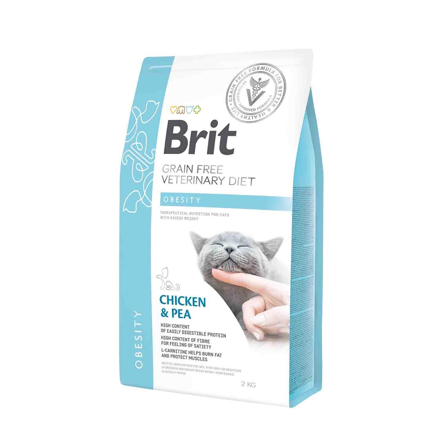 Brit Veterinary Diet Obesity Kilo Kontrolü için Tahılsız Kedi Maması 2 kg