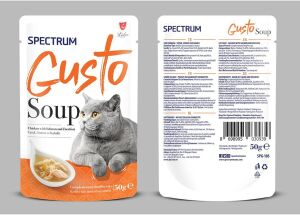 Spectrum Gusto Tavuklu Somon Balıklı ve Kabaklı Kedi Çorbası 50 G
