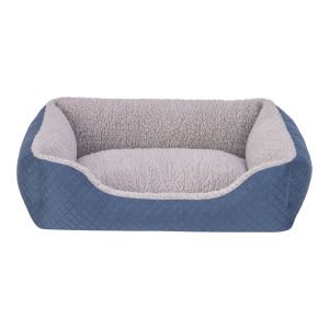 Pet Comfort Bravo Duo  Kedi ve Köpek Yatağı Mavi/Gri Peluş S 55x45cm