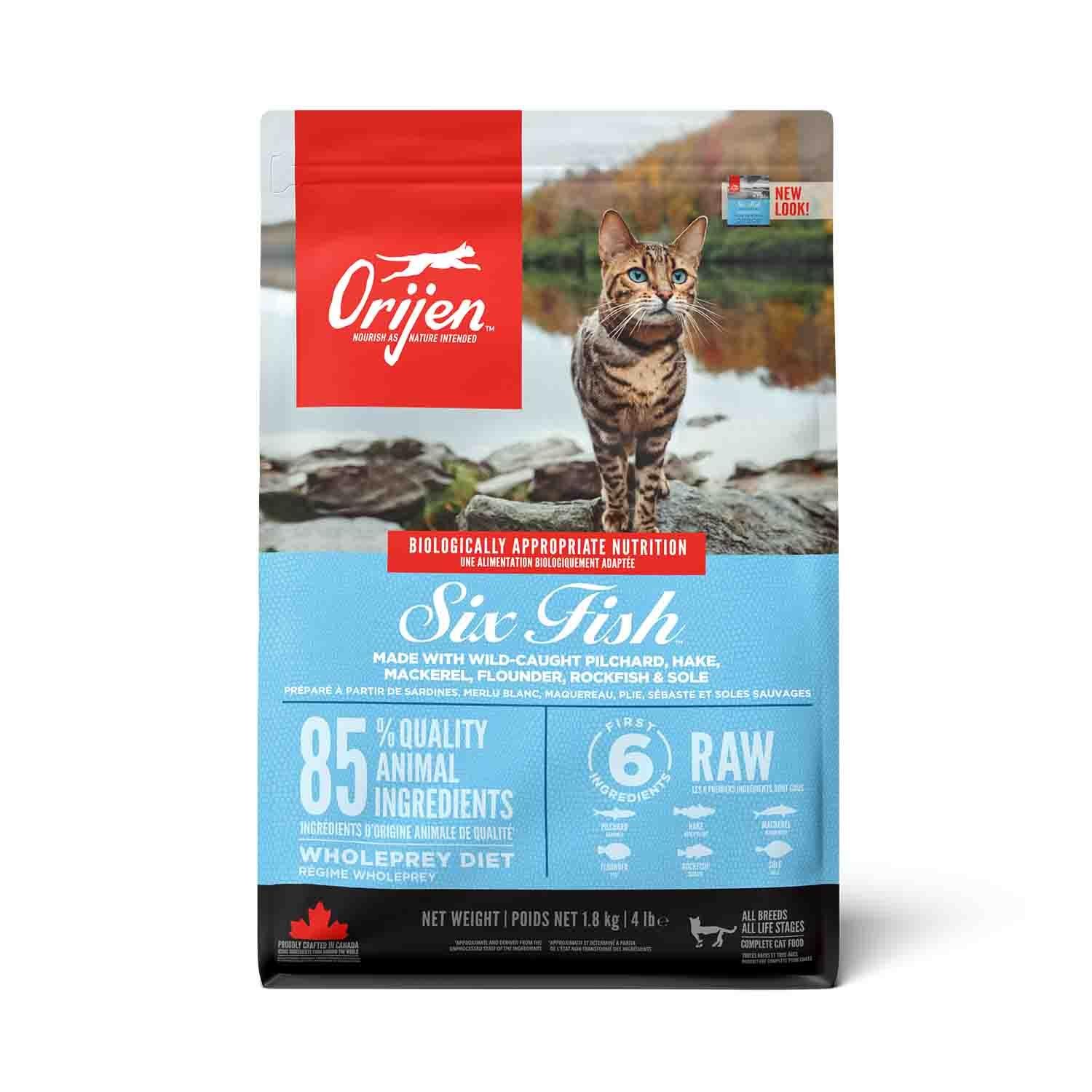 Orijen Cat Six Fish Tahılsız 6 Balıklı Yetişkin Kedi Maması 1.8 Kg