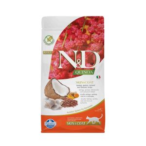 ND Quinoa Tahılsız Skin & Coat Ringa Balıklı Yetişkin Kedi Maması 1,5 Kg