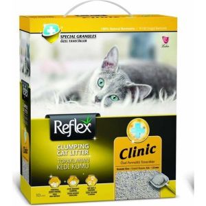 Reflex Clinic Özel Formüllü Tanecikler Topaklaşan Bentonit Kedi Kumu 10 L