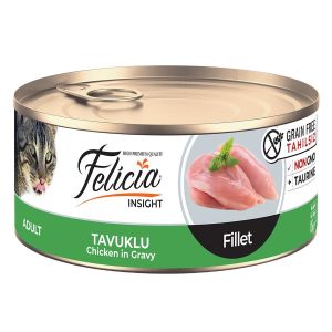 Felicia Tahılsız Parça Etli Tavuklu Yetişkin Kedi Konservesi 85 gr