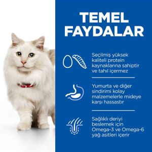 Hill's SCIENCE PLAN Hypoallergenic Yumurta ve Böcek Proteinli Kedi Maması 7kg