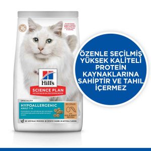 Hill's SCIENCE PLAN Hypoallergenic Yumurta ve Böcek Proteinli Kedi Maması 1,5kg