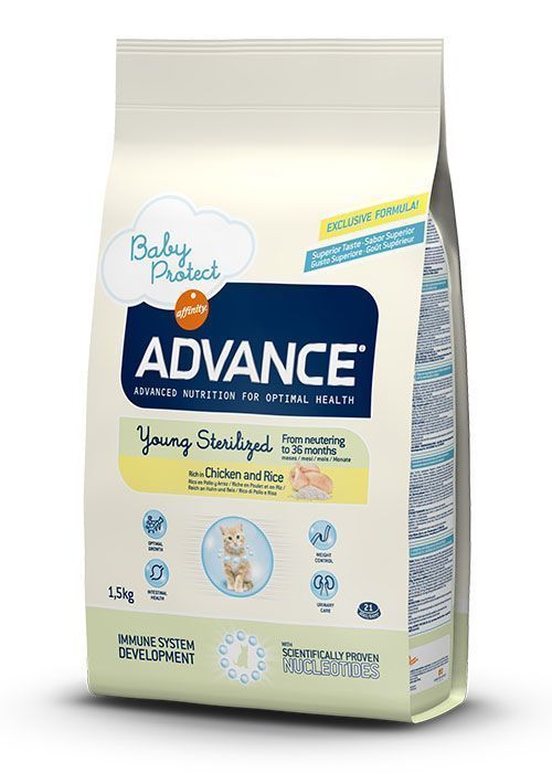 Advance Young Sterilised Tavuklu Kisirlaştirilmiş Genç Kedi Maması 1.5 Kg