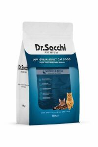 Dr. Sacchi Premium Düşük Tahıllı Somonlu Ve Ton Balıklı Yetişkin Kedi Maması 1,5 Kg
