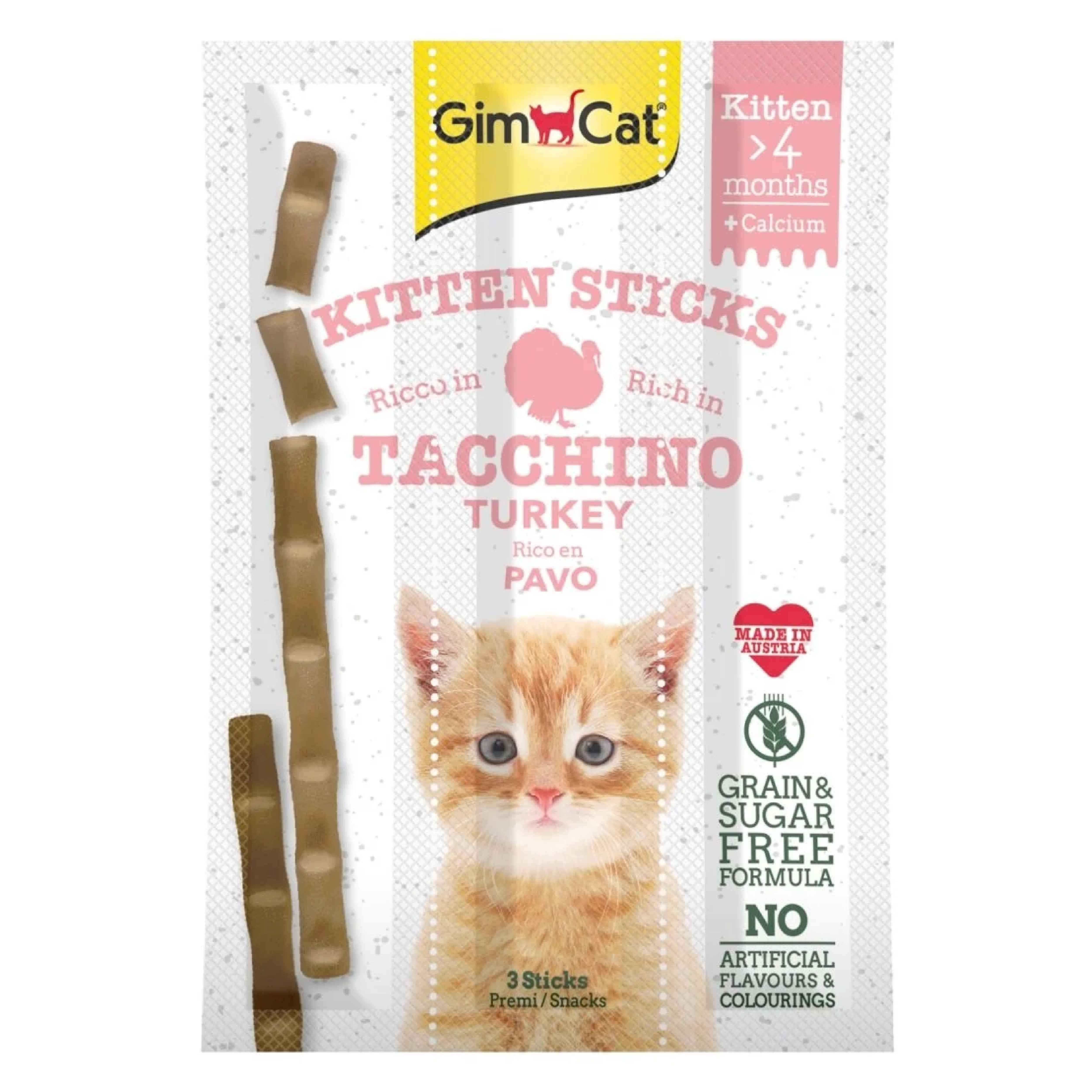 Gimcat Sticks Kitten Hindili Mayali Yavru Kedi Ödül Çubuklari 3X3 Gr