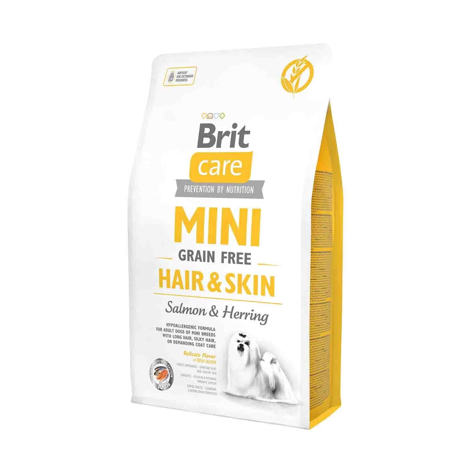 Brit Care Haircare Somonlu Tahılsız Mini Irk Yetişkin Köpek Maması 7 KG