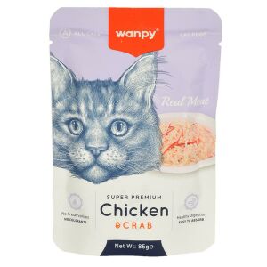 Wanpy Tavuklu Yengeçıli Yaş Kedi Maması 85 Gr