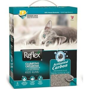 Reflex Aktif Karbonlu Formül Topaklanan Bentonit Kedi Kumu 6 L