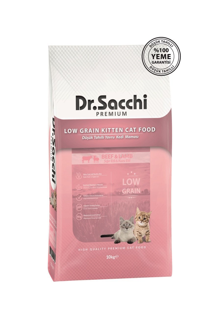 Dr.Sacchi Premium Düşük Tahıllı Yavru Kedi Maması 10 Kg