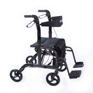 Comfort Plus DM-9124 Lüx Ayak Pedallı Alüminyum Rolatör (Hem Rolatör Hem Tekerlekli Sandalye)