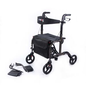 Comfort Plus DM-9124 Lüx Ayak Pedallı Alüminyum Rolatör (Hem Rolatör Hem Tekerlekli Sandalye)